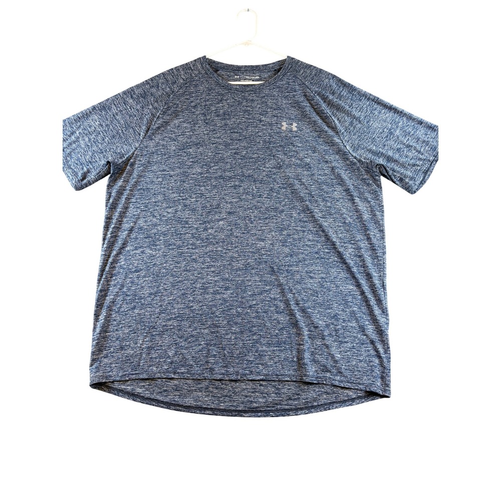 Under Armour Mens Tech Tee XXL Blue Heather Space Dye Short Sleeve Workout Shirt